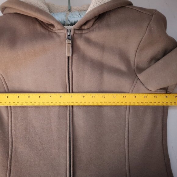 Lady Hathaway Ladies Tan Fleece Lined Full Zip Jacket with Hood - Picture 8 of 8